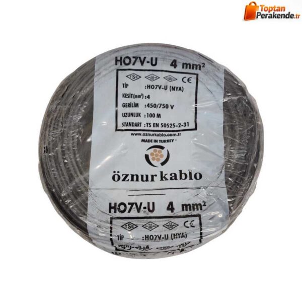 Öznur Nya Kablo 4 mm² Siyah ( H07v-U )